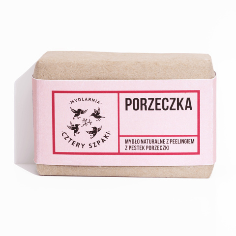 MYDLARNIA CZTERY SZPAKI Peeling natural soap bar Currant 110 g