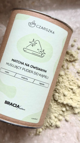 Matcha on oatmeal - sparkling bath powder | Czarszka x Soap Brothers